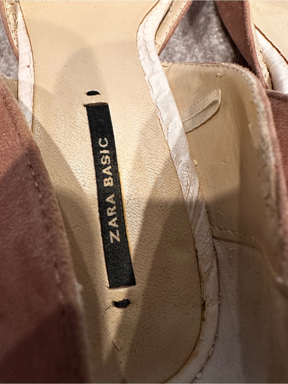 Zara Rust Brown Pointed D'Orsay Flats - Picture 5 of 10
